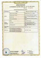 Приложение 3 к Сертификату RU C-RU.ЛФ21.В.00034